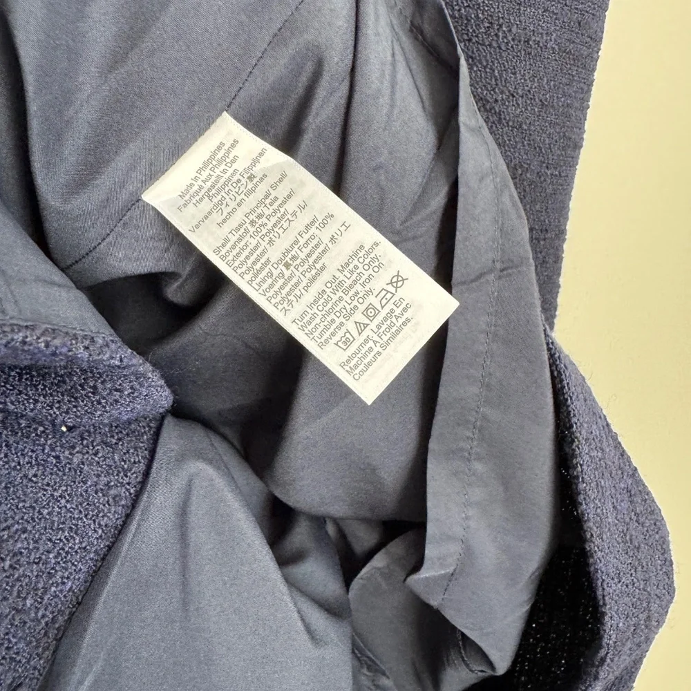 J Crew Factory Navy Tweed Sleeveless Shift Dress Size 10 - Picture 6 of 6